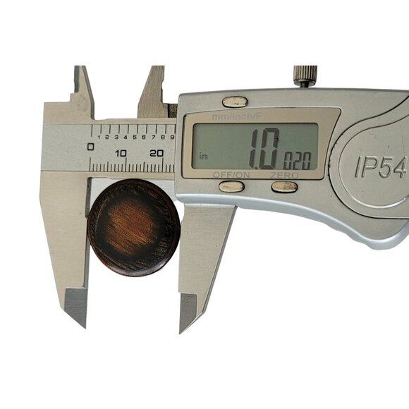 Vintage Round Wood Adjustable Ring Size 7, E939 - Picture 6 of 7